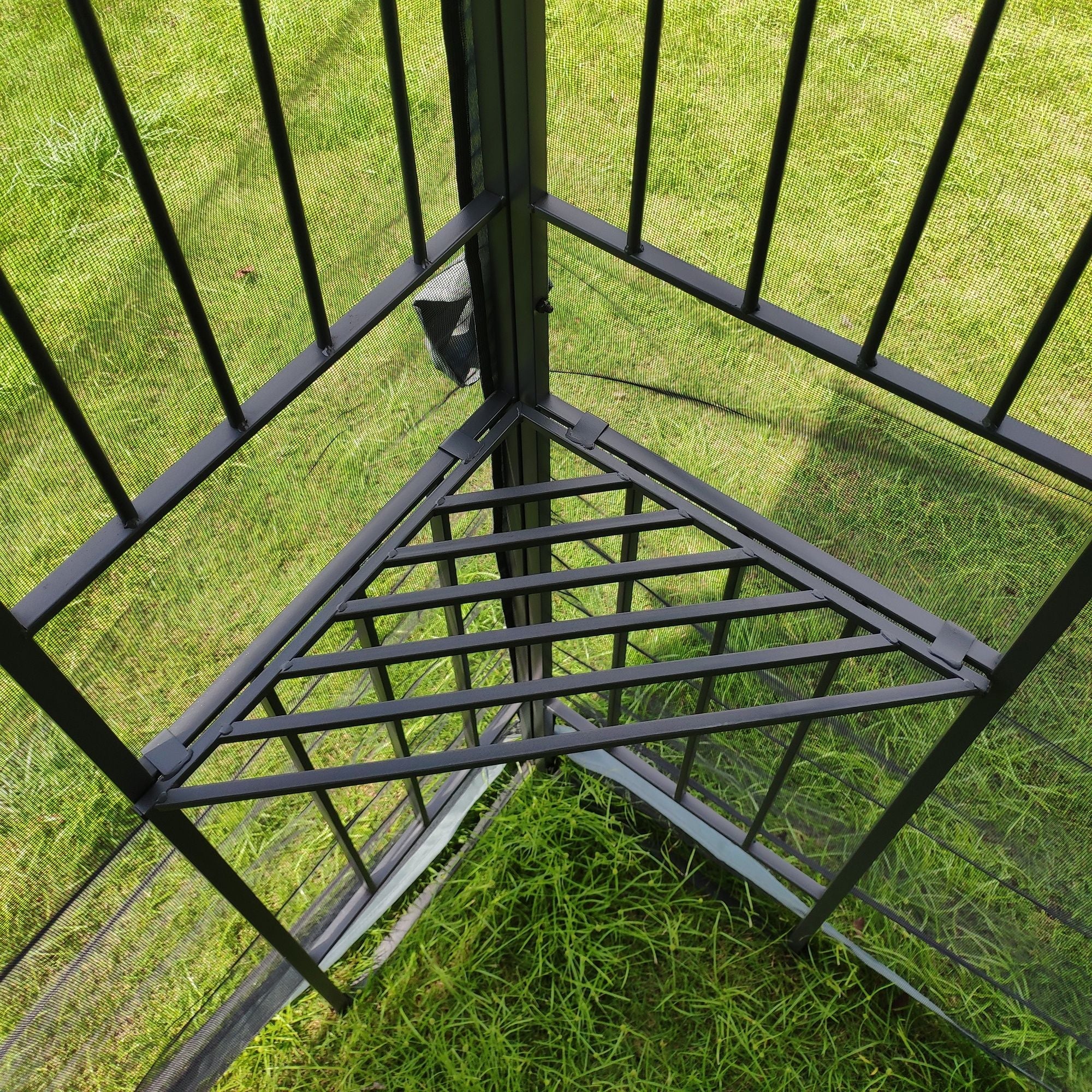 Patio Gazebo Tent With Ventilated Double Roof And Mosquito Net