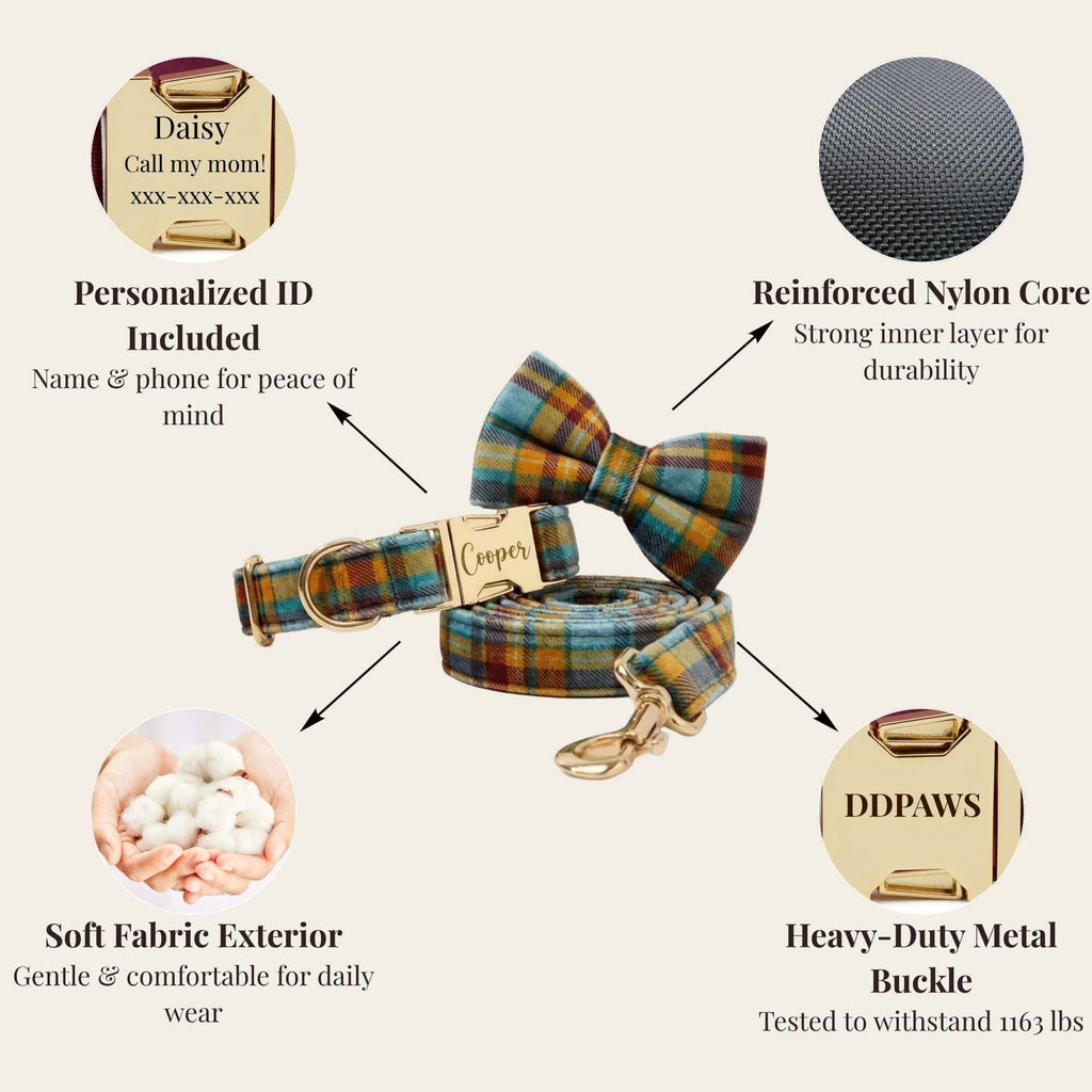 Autumn Blue Plaid Set