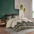 3 Piece Cotton and Flax Linen Blend Comforter Set Natural Full/Queen