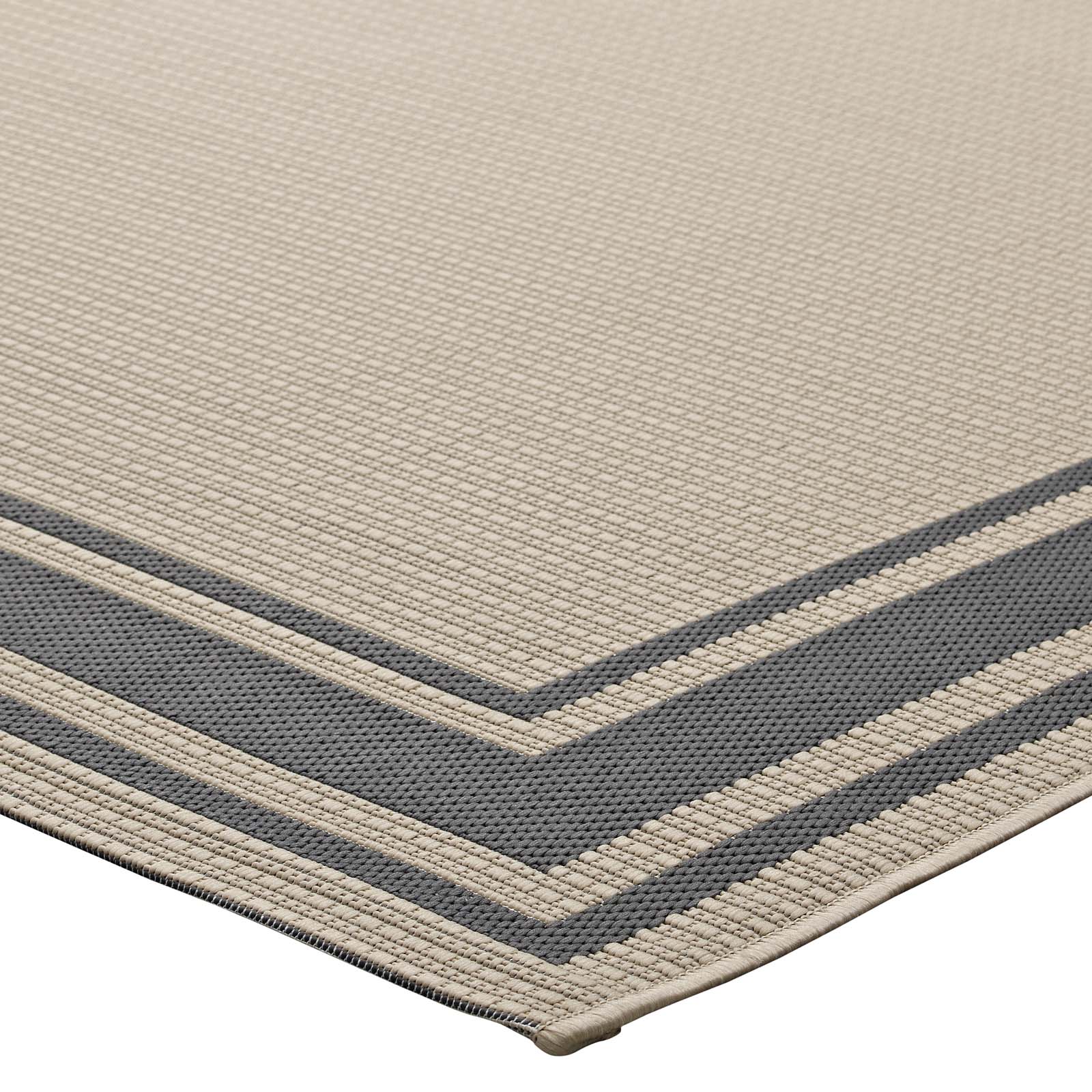 Rim Solid Border Indoor and Outdoor 5x8 Area Rug by Modway