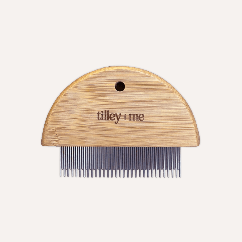Tilley + Me Bamboo fur detangler and flea comb – Set of 2 | Gentle & Eco-Friendly for Dogs & Cats
