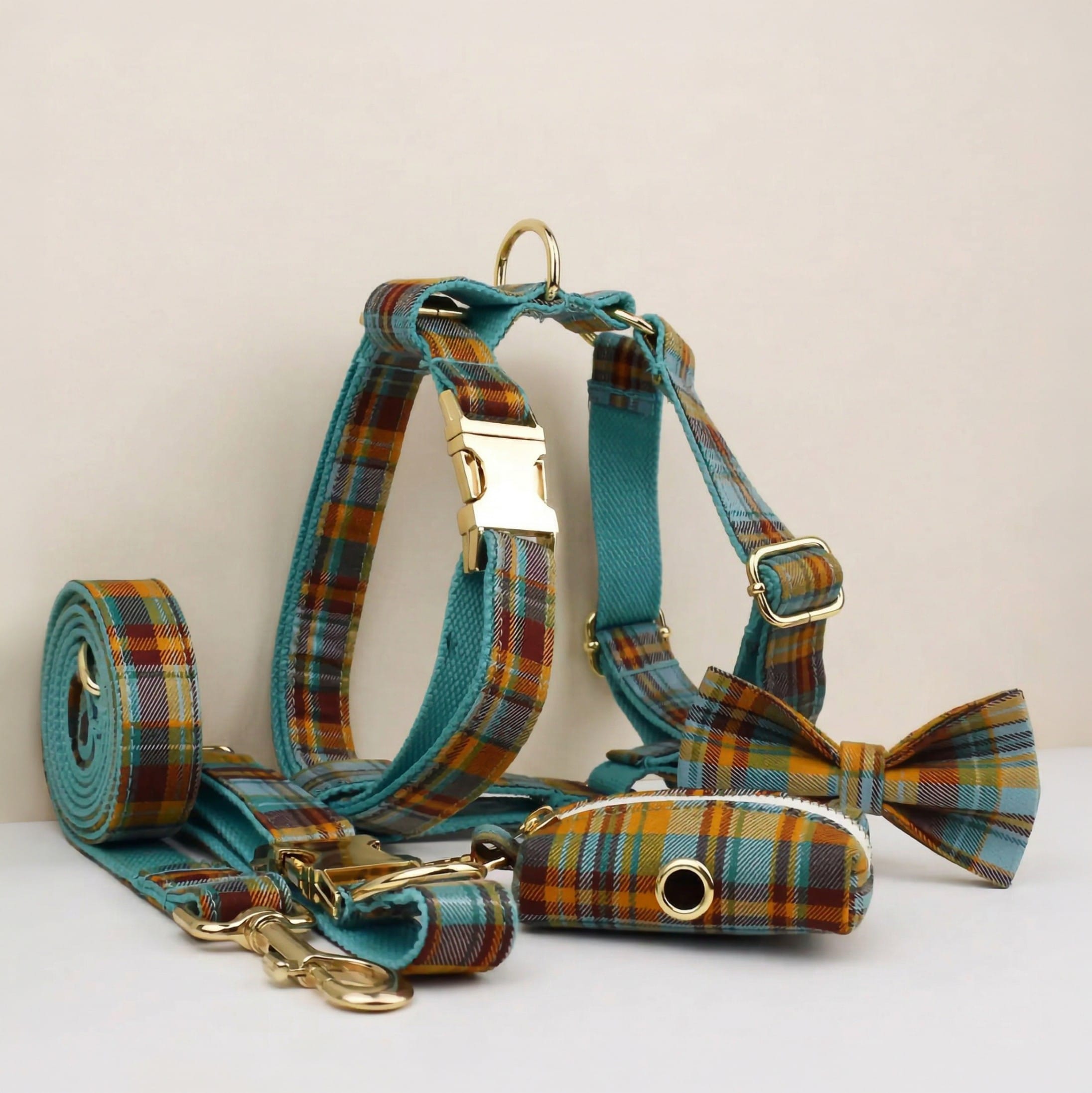 Autumn Blue Plaid Set