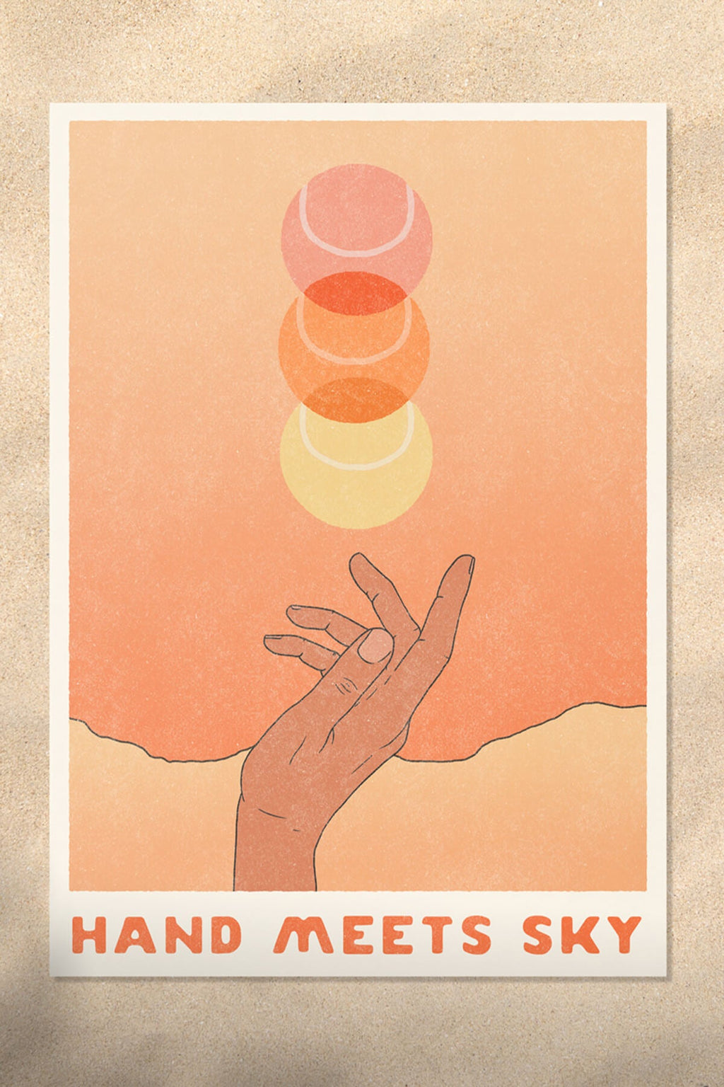 Hand Meets Sky Art Print