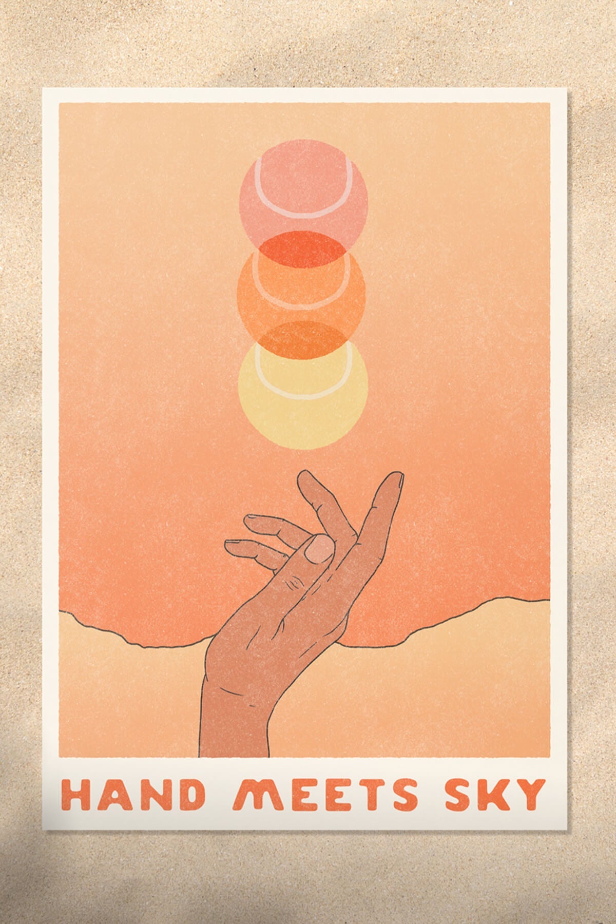 Hand Meets Sky Art Print