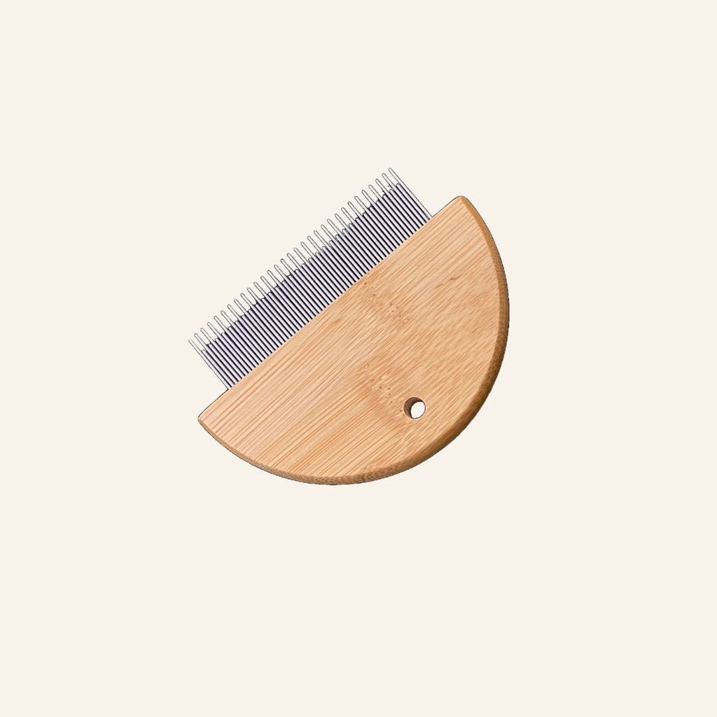 Tilley + Me Bamboo fur detangler and flea comb – Set of 2 | Gentle & Eco-Friendly for Dogs & Cats