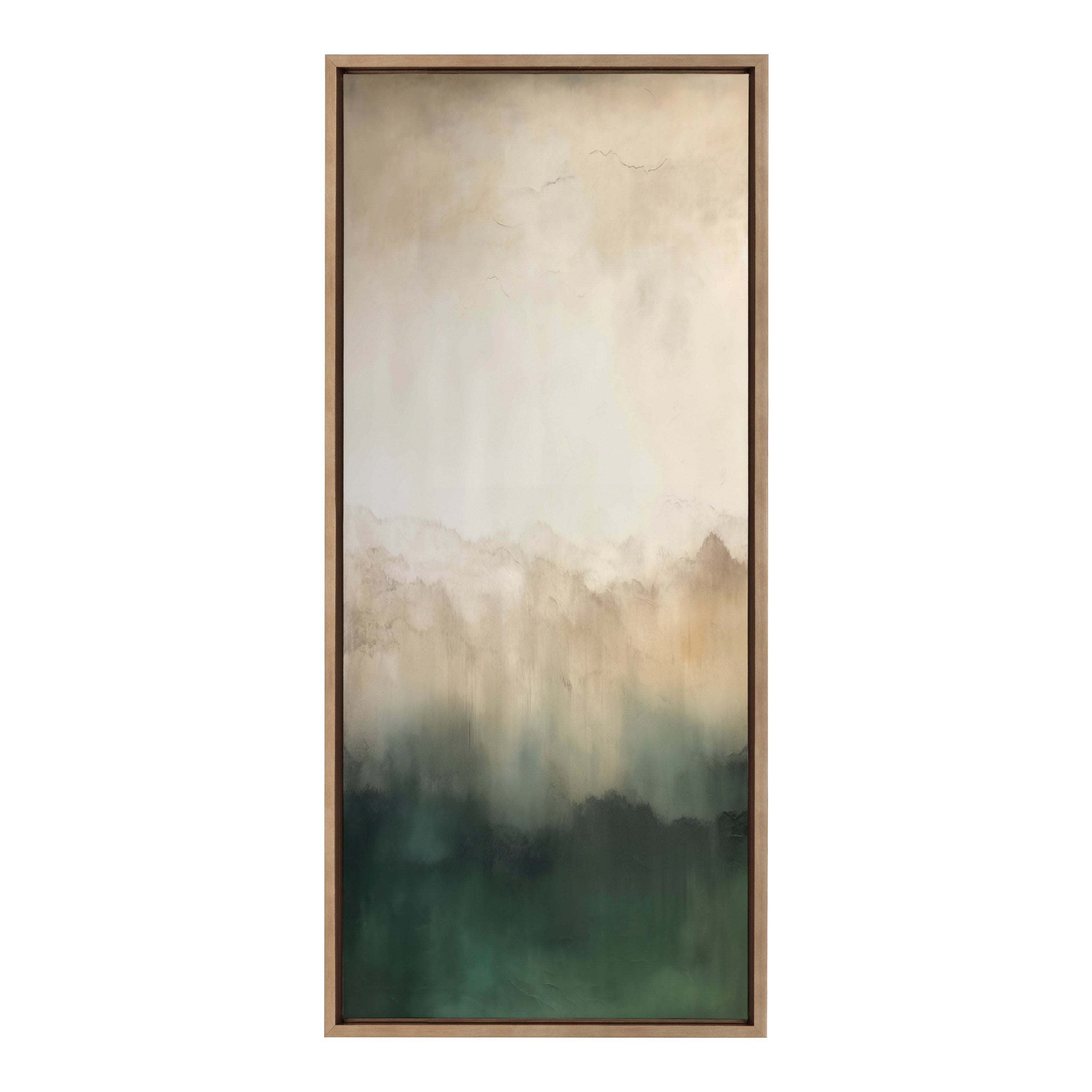 Sylvie Green Mountain Abstract II Framed Canvas by Amy Lighthall