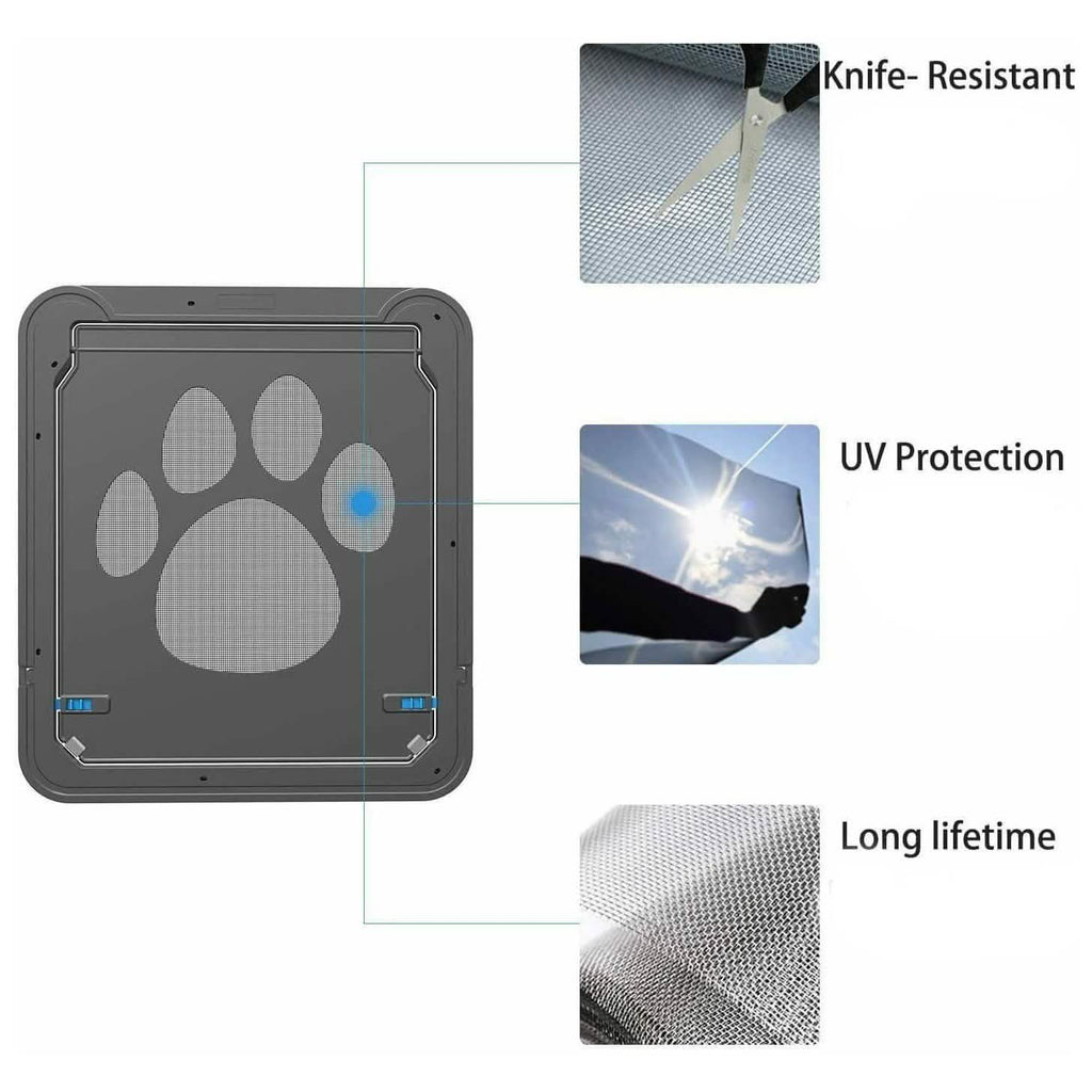 Dog or Cat Small Screen Locking Flap Door Magnetic Automatic Slide Protector