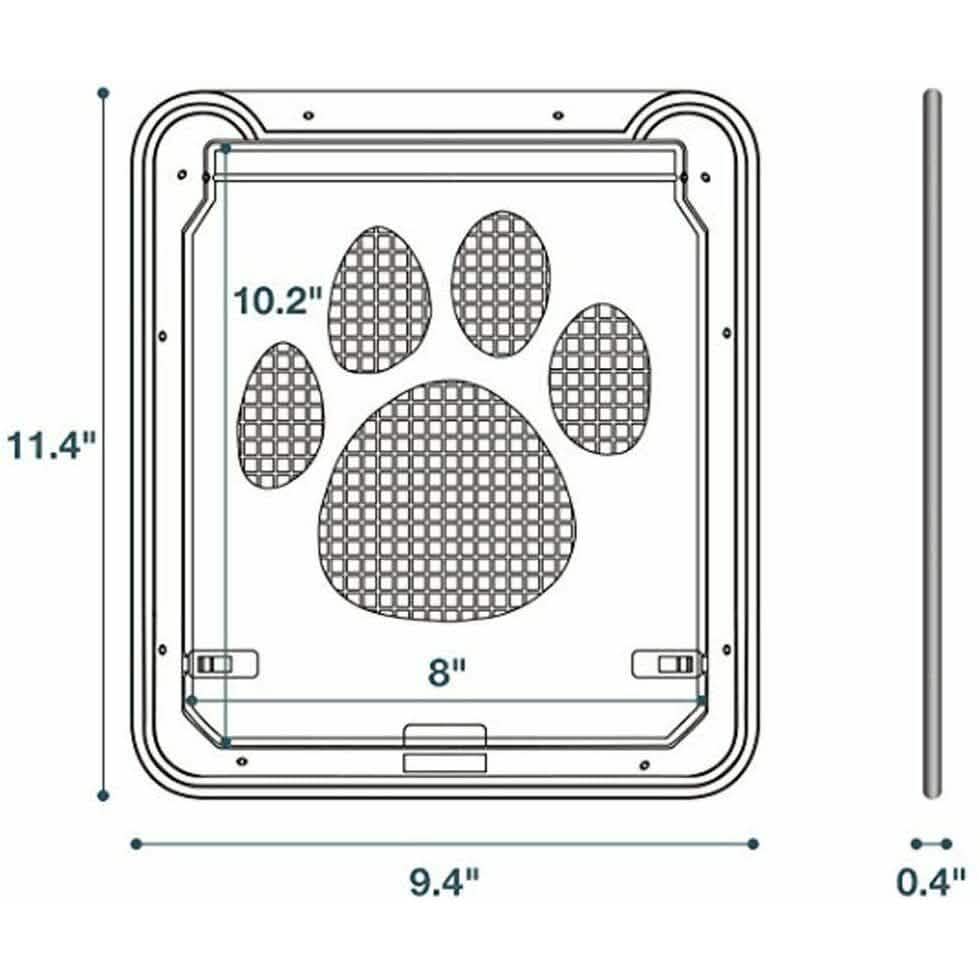 Dog or Cat Small Screen Locking Flap Door Magnetic Automatic Slide Protector