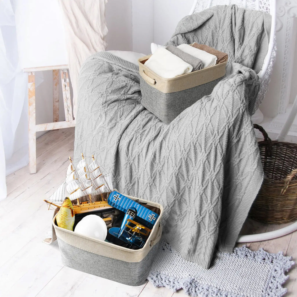 Dog Toy Basket Linen Storage Bin for Pet Supplies
