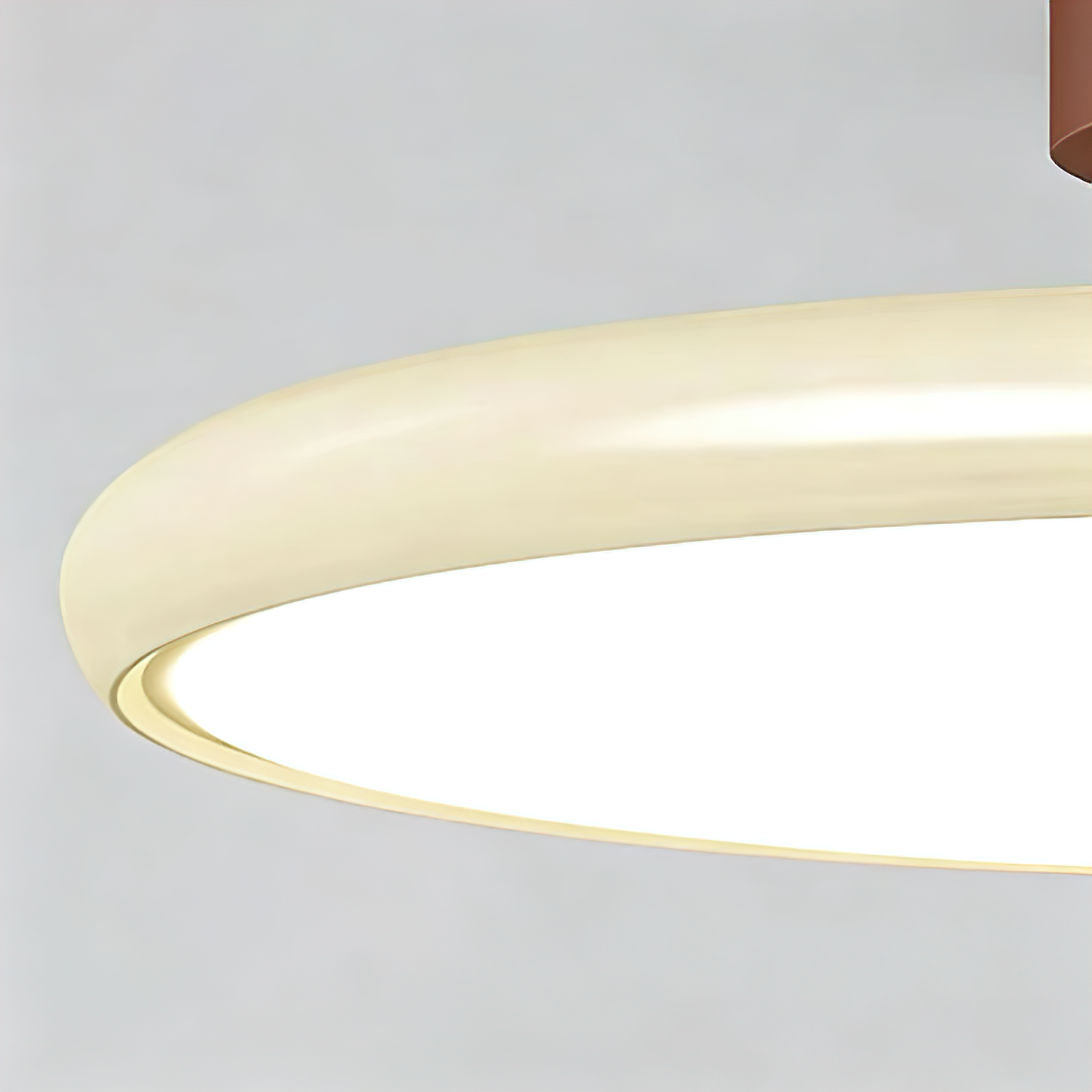 French Retro Cream Saucer Ceiling Lamp