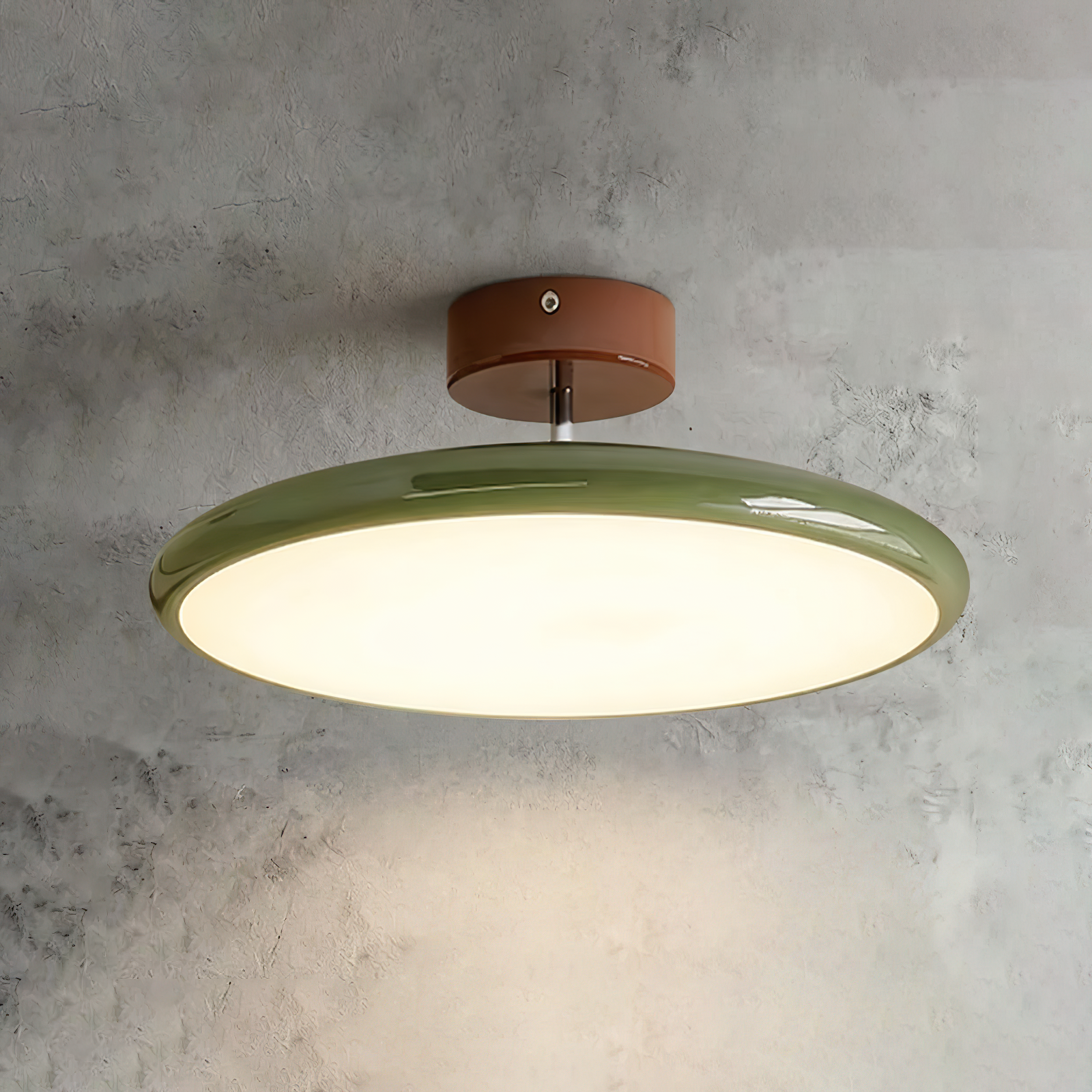 French Retro Cream Saucer Ceiling Lamp