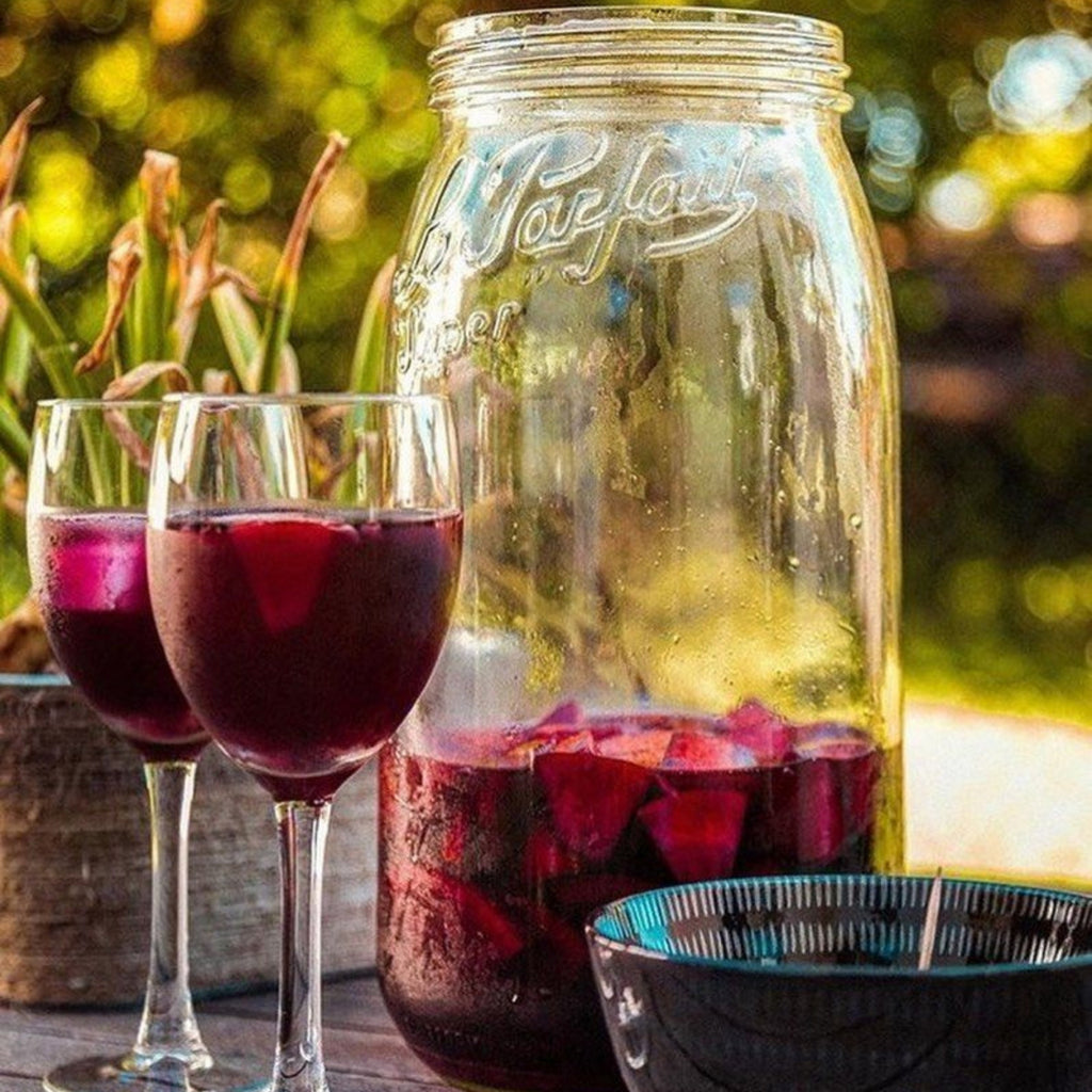 Le Parfait Screw Top Jars, French Glass Storage Jars with Colorful Airtight Screw Lids