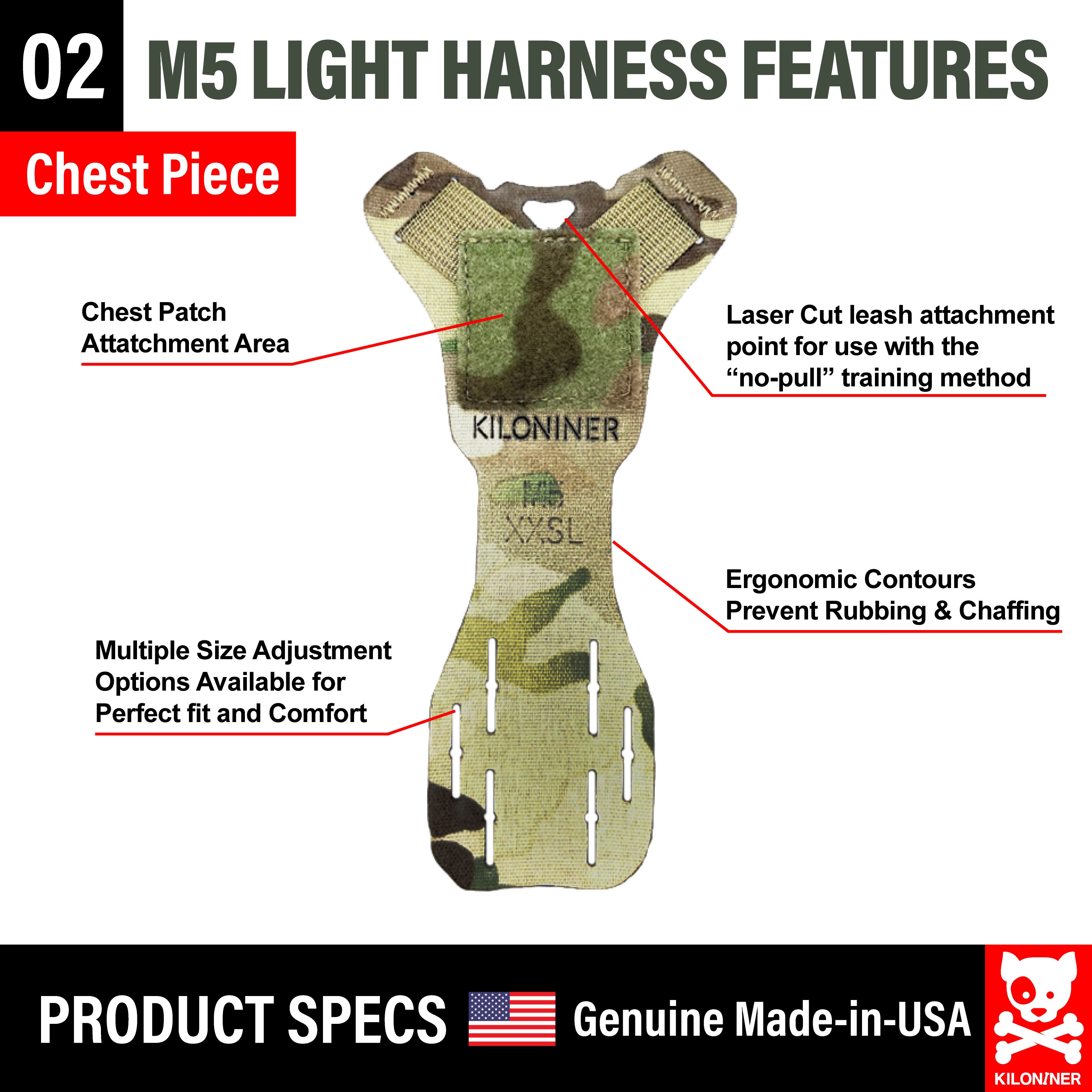 K9R - M5 MOLLE Light Harness