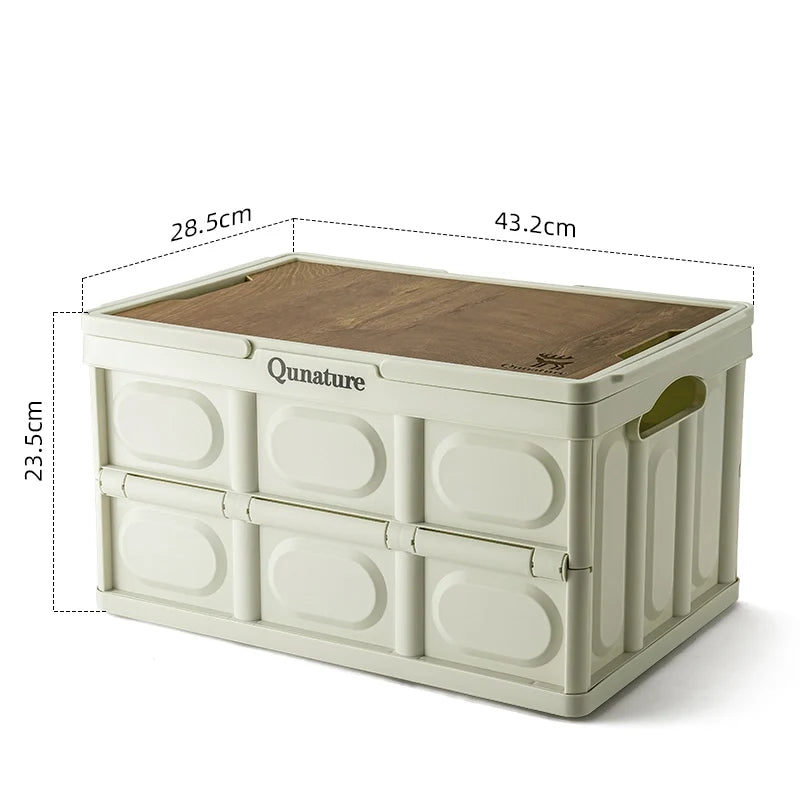 55L & 30L Folding Storage Box with Tabletop & Lid and Handle