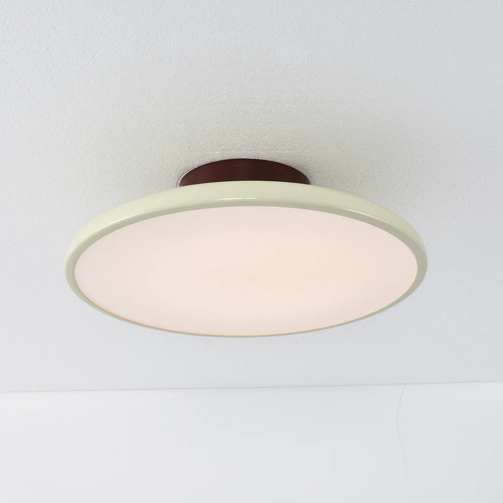 French Retro Cream Saucer Ceiling Lamp