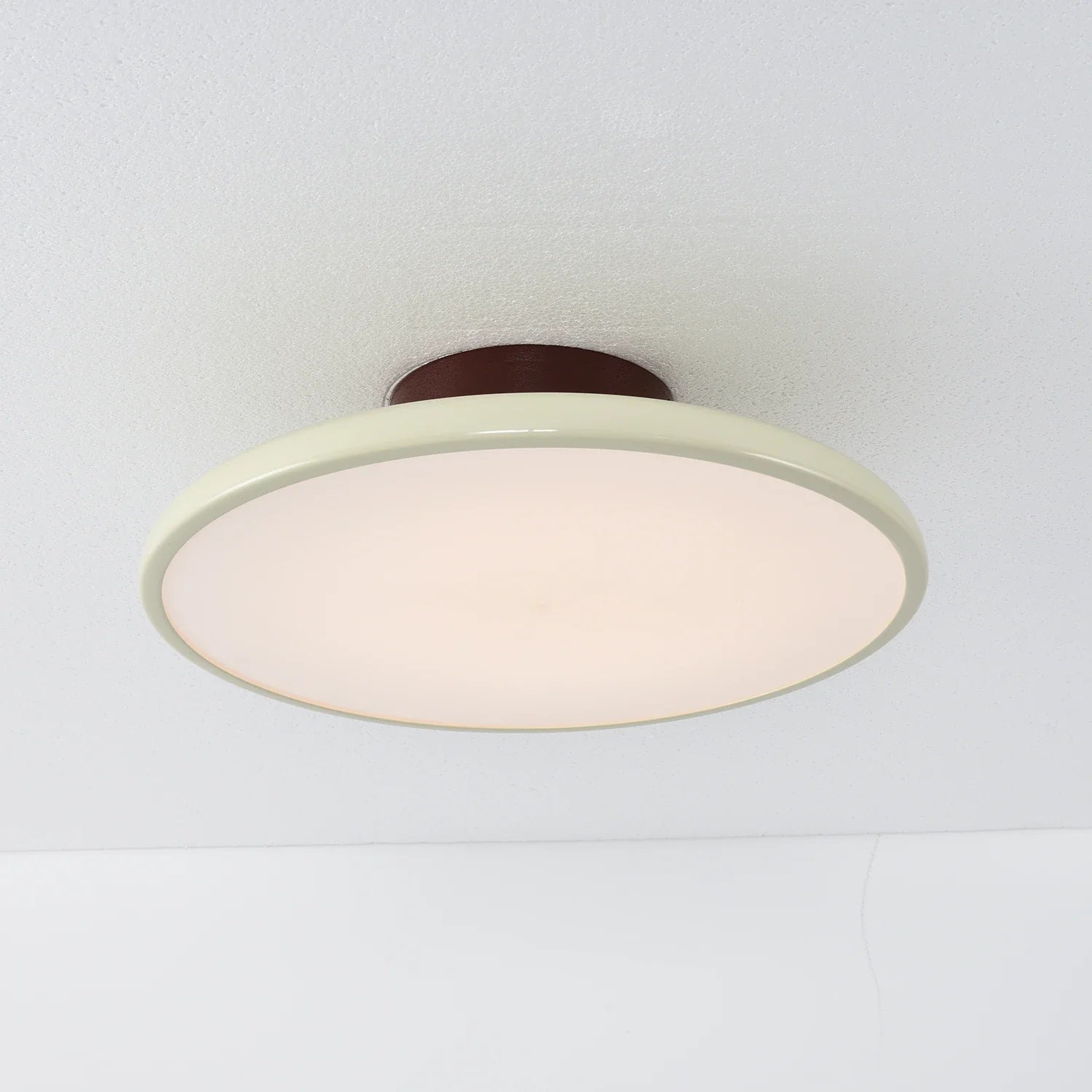 French Retro Cream Saucer Ceiling Lamp