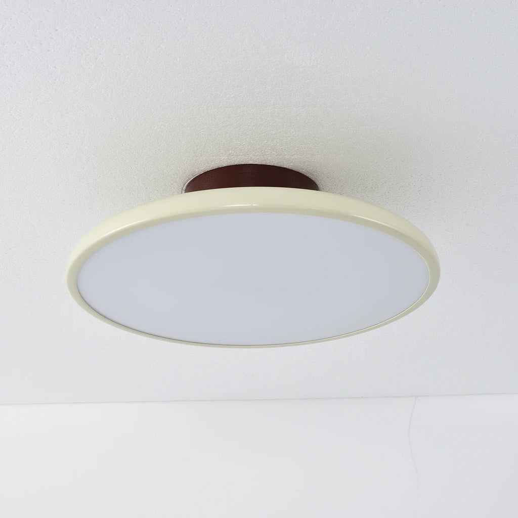 French Retro Cream Saucer Ceiling Lamp