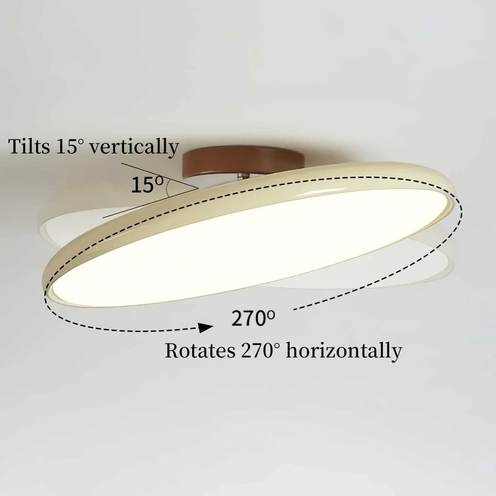 French Retro Cream Saucer Ceiling Lamp