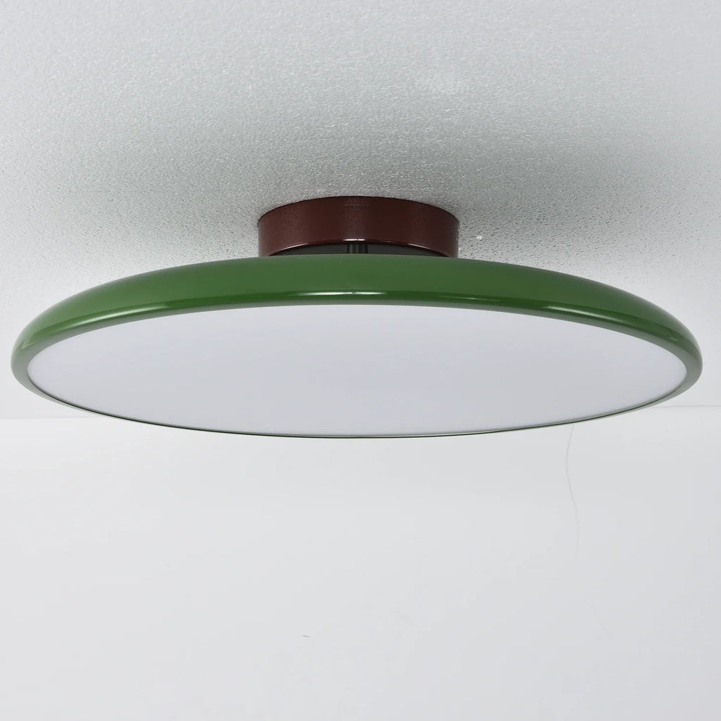 French Retro Cream Saucer Ceiling Lamp